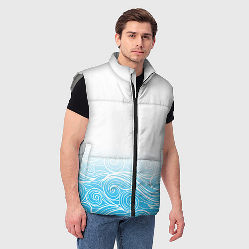 Мужской жилет Гинтама текстура / 3D-Светло-серый – фото 3