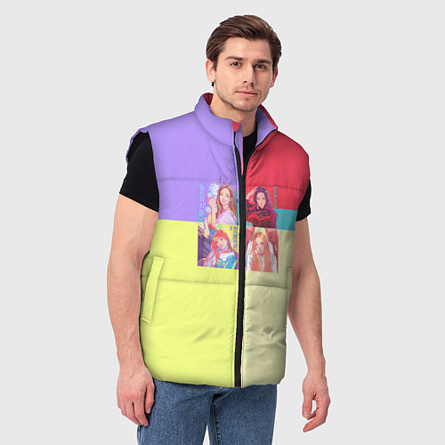 Мужской жилет Блек Пинк - разноцветный / 3D-Черный – фото 3