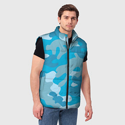 Мужской жилет Камуфляж военный синий, цвет: 3D-черный — фото 2