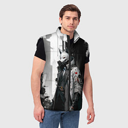 Мужской жилет Охотник в маске кицунэ, цвет: 3D-черный — фото 2