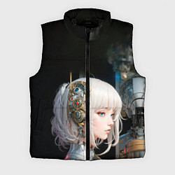 Мужской жилет Девушка андроид, цвет: 3D-черный