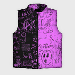 Мужской жилет Dead inside purple black, цвет: 3D-черный