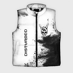 Мужской жилет Disturbed и рок символ на светлом фоне, цвет: 3D-черный