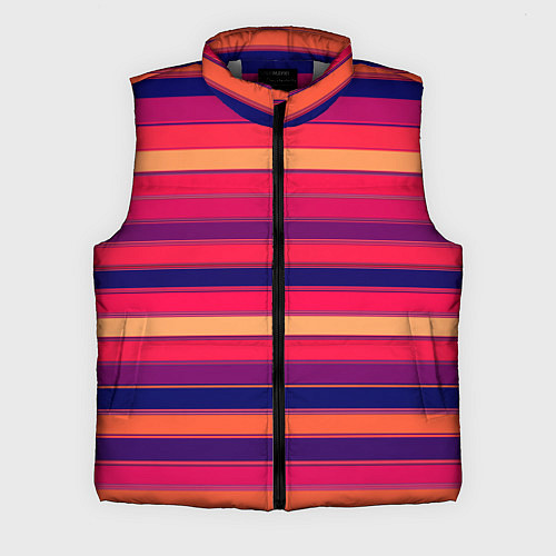Мужской жилет Полосатый ярко-красный / 3D-Светло-серый – фото 1