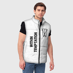 Мужской жилет Within Temptation glitch на светлом фоне: надпись,, цвет: 3D-черный — фото 2