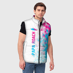 Мужской жилет Papa Roach neon gradient style: по-вертикали, цвет: 3D-черный — фото 2