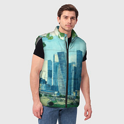 Мужской жилет Москва-сити Ван Гог, цвет: 3D-светло-серый — фото 2