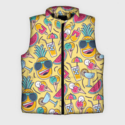 Мужской жилет Летний позитив, цвет: 3D-черный