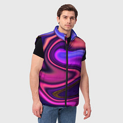 Мужской жилет Волшебные волны, цвет: 3D-черный — фото 2