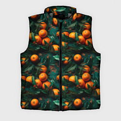 Мужской жилет Яркие апельсины, цвет: 3D-светло-серый