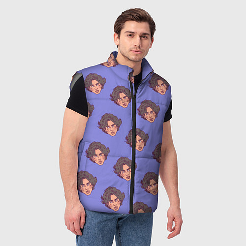 Мужской жилет Тимоти Шаламе узор / 3D-Светло-серый – фото 3