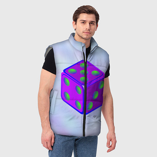 Мужской жилет Игральный кубик / 3D-Светло-серый – фото 3