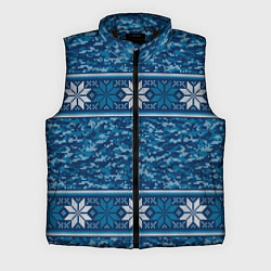 Мужской жилет Камуфляжный свитер - алатырь, цвет: 3D-черный