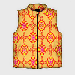 Мужской жилет Желто-оранжевый мотив, цвет: 3D-красный