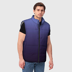 Мужской жилет Градиент фиолетовый, цвет: 3D-светло-серый — фото 2