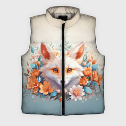 Мужской жилет Цветочная лиса, цвет: 3D-светло-серый