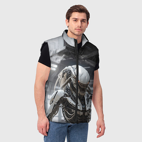 Мужской жилет Ксеноморф киборг / 3D-Черный – фото 3