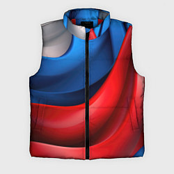 Мужской жилет Абстракция белый синий красный