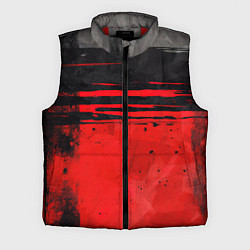 Мужской жилет Black red texture, цвет: 3D-красный