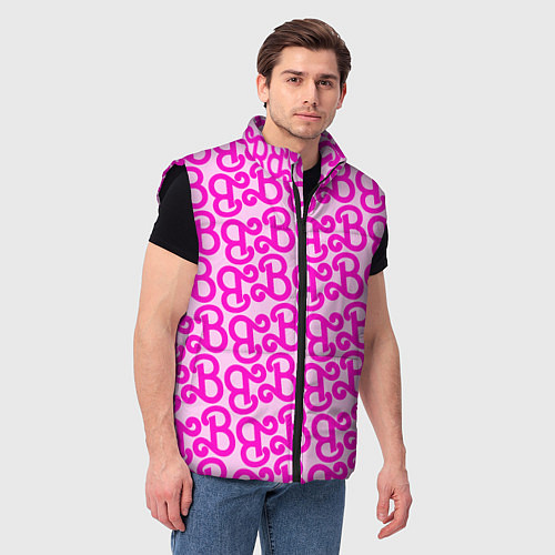 Мужской жилет Логотип Барби - буква B / 3D-Черный – фото 3