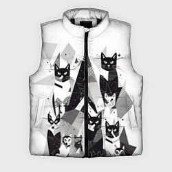 Мужской жилет Абстрактные коты, цвет: 3D-черный