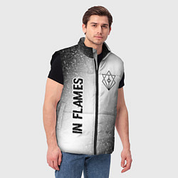 Мужской жилет In Flames glitch на светлом фоне: надпись, символ, цвет: 3D-черный — фото 2