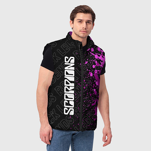 Мужской жилет Scorpions rock legends: по-вертикали / 3D-Черный – фото 3
