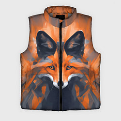 Мужской жилет Нарисованная огненная лиса, цвет: 3D-светло-серый