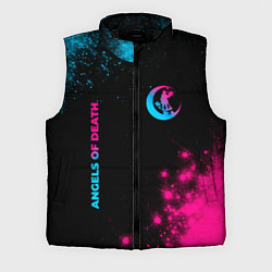 Мужской жилет Angels of Death - neon gradient: надпись, символ, цвет: 3D-черный