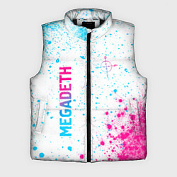 Мужской жилет Megadeth neon gradient style: надпись, символ, цвет: 3D-черный