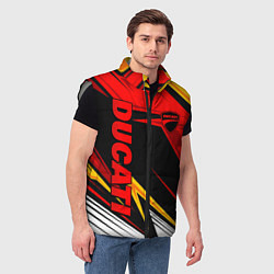 Мужской жилет Ducati - red uniform, цвет: 3D-светло-серый — фото 2