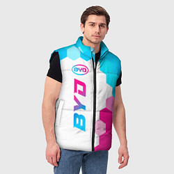 Мужской жилет BYD neon gradient style: по-вертикали, цвет: 3D-черный — фото 2