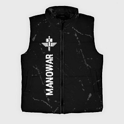 Мужской жилет Manowar glitch на темном фоне: по-вертикали, цвет: 3D-черный