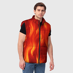 Мужской жилет Огонь рыжий, цвет: 3D-красный — фото 2
