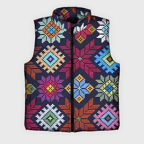 Мужской жилет Орнамент удмуртский / 3D-Светло-серый – фото 1