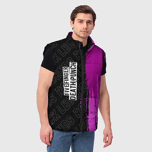 Мужской жилет Five Finger Death Punch rock legends: по-вертикали / 3D-Черный – фото 3