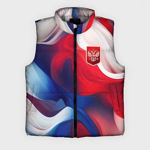Мужской жилет Красный герб России / 3D-Светло-серый – фото 1