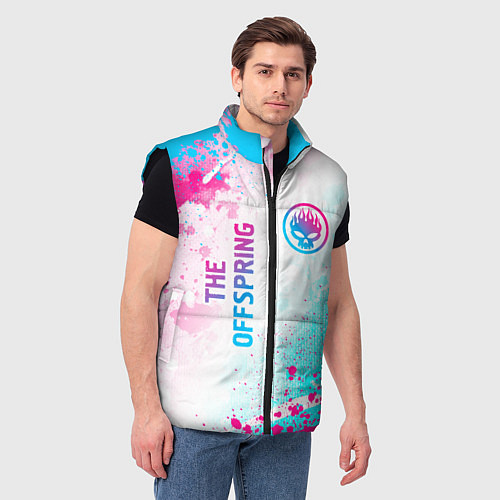 Мужской жилет The Offspring neon gradient style: надпись, символ / 3D-Черный – фото 3