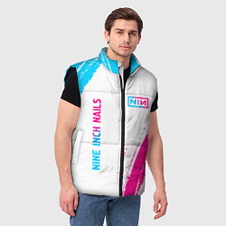 Мужской жилет Nine Inch Nails neon gradient style: надпись, симв, цвет: 3D-черный — фото 2