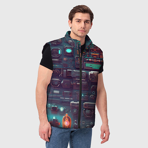Мужской жилет Технические панели / 3D-Черный – фото 3