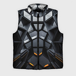 Мужской жилет Объемная черная конструкция, цвет: 3D-светло-серый