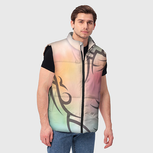 Мужской жилет Трайбл граффити / 3D-Черный – фото 3