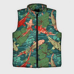 Мужской жилет Паттерн карпы кои, цвет: 3D-светло-серый