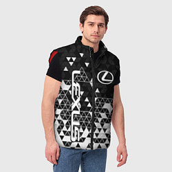 Мужской жилет Лексус - распад, цвет: 3D-красный — фото 2