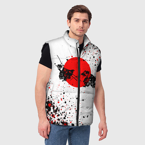 Мужской жилет Два самурая / 3D-Черный – фото 3