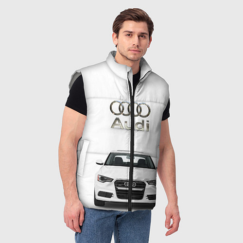 Мужской жилет Audi a5 / 3D-Светло-серый – фото 3