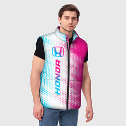Мужской жилет Honda neon gradient style: по-вертикали, цвет: 3D-черный — фото 2
