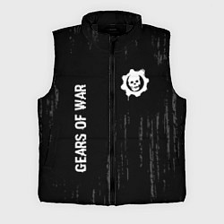 Мужской жилет Gears of War glitch на темном фоне: надпись, симво, цвет: 3D-черный