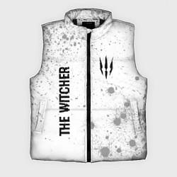 Мужской жилет The Witcher glitch на светлом фоне: надпись, симво, цвет: 3D-черный