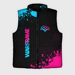 Мужской жилет Warframe - neon gradient: надпись, символ